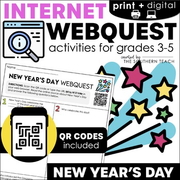Preview of New Year's Day WebQuest - Internet Scavenger Hunt Activity