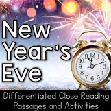 New Year's Eve Activities 2023 Reading Passages Vocabulary