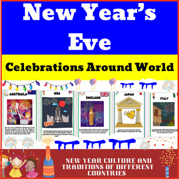 Preview of New Year's Eve Around the World Celebration,Traditions,Culture|Guided Reading