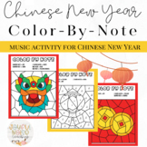 Chinese New Year Lunar Color-by-Note Music Coloring Pages 