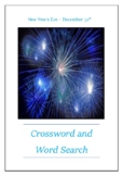 New Year's Eve - December 31st Crossword Puzzle Word Search Bell Ringer