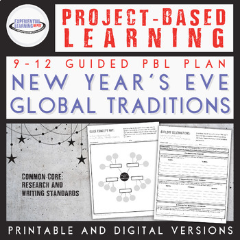Preview of New Year's Eve Global Culture and Traditions: High School Project-Based Learning