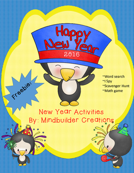 Preview of New Year's Eve Printable Activities ~ Freebie