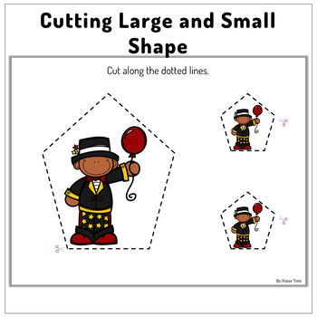 Shape Cutting Practice with Scissors Preschool - Bats by Hajar Tots