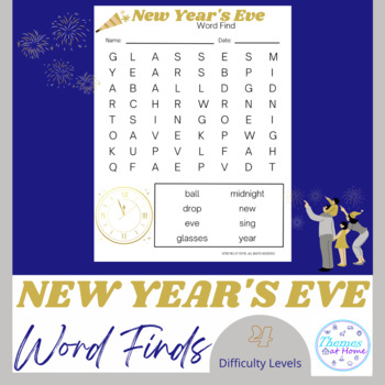 Preview of New Year’s Eve Word Finds