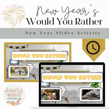 Preview of New Year's Eve Would You Rather: Fun Virtual Party Game for Google Slides