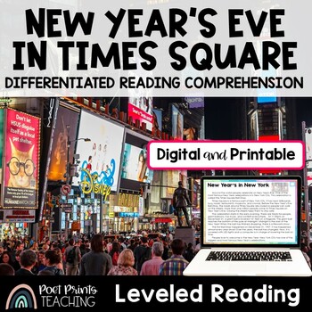 Preview of New Year’s Eve in Times Square Nonfiction Reading Activity