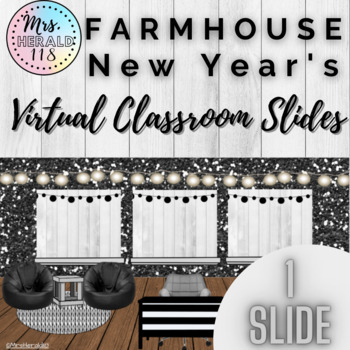 Preview of New Year’s Farmhouse Virtual Classroom for Bitmoji ™ and Google Slides™