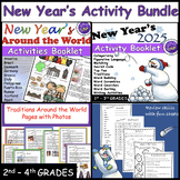 New Years Fun Activities BUNDLE Literacy Worksheets Around