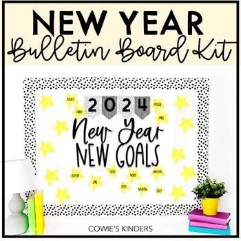 New Year's Goal Setting Bulletin Board Kit by Cowie's Kinders | TpT