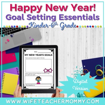 Preview of New Year's Goal Setting Essentials | Lower and Upper Grade (Digital Version)