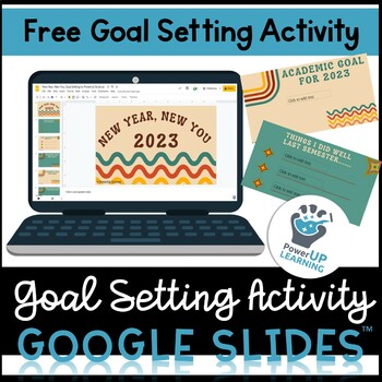 Preview of New Year's Goal Setting Google Slides™ Activity {Freebie}