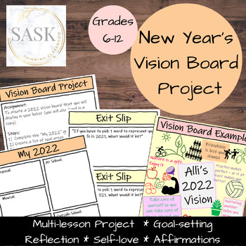 New Year's Goal Setting - Vision Board Project by Sask Thinking Classroom