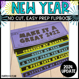 New Year's | Goal Setting and Reflection No-Cut Flipbook |