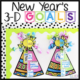 New Years 2022 Goals Hats 3D Writing Activity