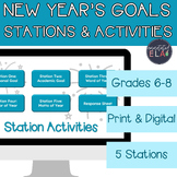 New Year's Goals Stations and Activities
