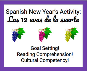 Preview of New Year's Goals in Spanish: 12 uvas de la suerte y Nochevieja
