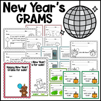 Preview of New Year's Grams for Student Council - Candy grams - Kindness grams