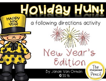 Preview of New Year's Holiday Hunt ~ Listening and Following Directions