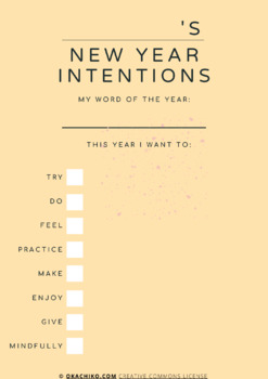 Preview of New Year's Intentions
