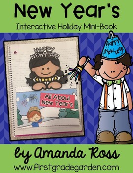 Preview of New Year's Interactive Holiday Mini-Book {Interactive Journal or Craftivity}
