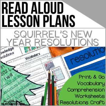 Preview of New Year's Resolution 2024, Squirrel's New Year's Resolution Read Aloud Lessons