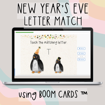 Preview of New Year's Letter Match with Boom Cards