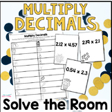 New Year's Math Activity - Solve the Room - Multiplying De
