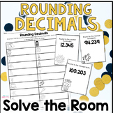 New Year's Math Activity - Solve the Room - Rounding Decim