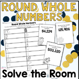 New Year's Math Activity - Solve the Room - Rounding Whole