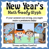 New Year's Math Goofy Glyph 8th Grade | Math Skills Review