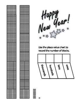 Preview of New Year's Math Place Value 2021 Worksheet Printable