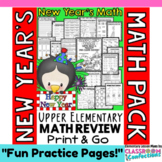 New Year's Math : Worksheets : 4th Grade Math Review : Ear