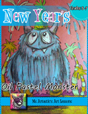 New Year's Monster Art Lesson, Art Project for Elementary 