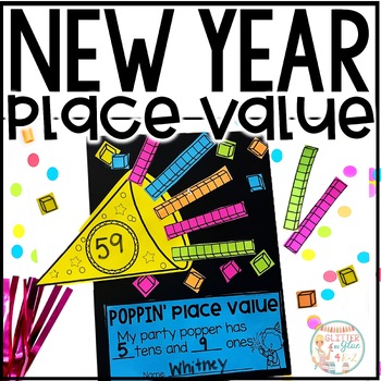 Preview of New Year Place Value Craftivity - Math Craft for January - Kindergarten & 1st