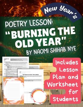 Preview of New Year's Poem Burning the Old Year Resolutions ELA Lesson Activity Poetry Fun