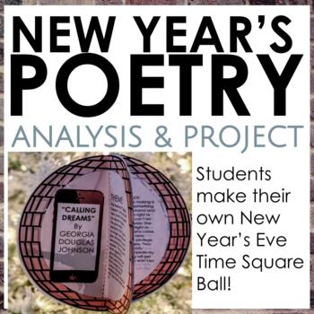 Preview of New Year's Poetry Analysis and Project for Secondary ELA