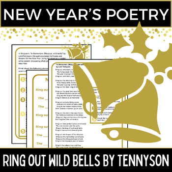 Preview of New Year's Poetry Analysis & Writing Workshop- Ring Out Wild Bells by Tennyson