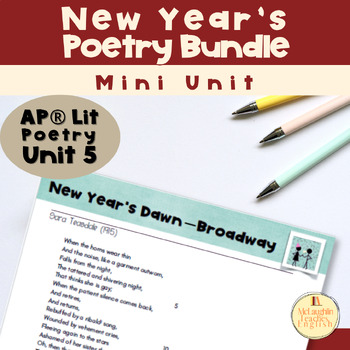 Preview of New Year's Poetry Mini Unit Bundle--3 Poems for the New Year