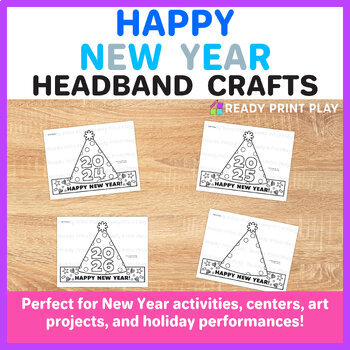 New Year S Printable Party Hats 2024 Kindergarten Headband Crafts   Original 10684883 3 