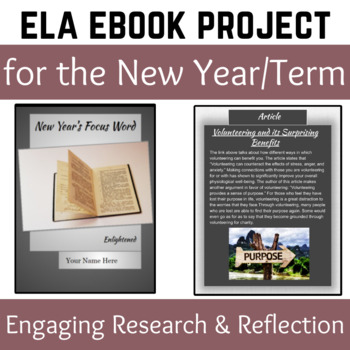 Preview of New Year's Project: Resolutions, Goals, and Research for Secondary ELA 