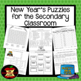 New Year's Puzzles for Secondary Classrooms