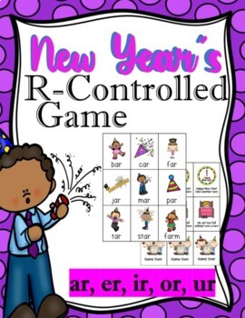 Preview of New Year's R-Controlled Vowels Game: Reading Words Practice - Bossy R Games
