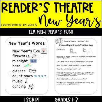 Preview of New Year's Reader's Theatre for grades 1 - 3, Scripts Drama Fluency