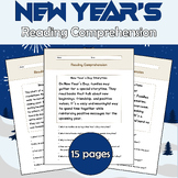 New Year's 2024 Reading Comprehension Bundle: 15 Pages wit