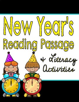 Preview of New Year's Reading Comprehension Passage & Questions!