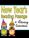 New Year's Reading Comprehension Passage & Questions!