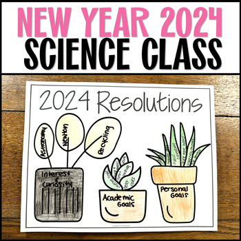 Preview of New Year's Resolution 2024 for Science Class - Goal Setting and Resolutions