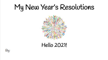 Preview of New Year's Resolution Book - Special Education