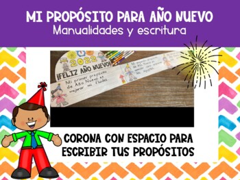 Preview of New Year's Resolution Crafts and Writing Spanish